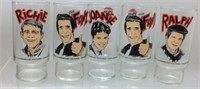 VINTAGE HAPPY DAYS CHARACTER GLASSES