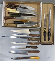Stainless Steel Kitchen Knives Cutlery Lot