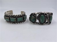 Turquoise and Sterling Navajo Bracelets