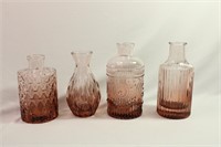 Lot of 4 Bonne Ambiance Glass Vase