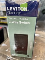 LEVITON 3 WAY SWITCH 3PK RETAIL $50