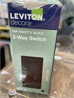 LEVITON 3 WAY SWITCH 3PK RETAIL $50