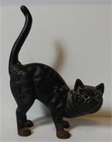 Lot #1241 - Figural cast iron black cat door