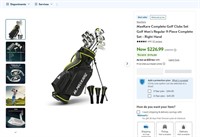 N4715  MaxKare Golf Clubs Set 9-Piece - Right Hand