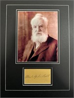 Alexander Graham Bell Custom Matted Autograph Disp