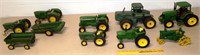 (10) John Deere Toy Tractors & Implements