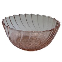 Vintage Indoneisa Pink Depression Glass Bowl