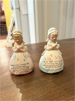 Vintage Prayer Girl S&P Shakers
