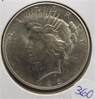 1925 Peace silver dollar. BU.