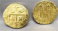 Replica 1622 gold plated atocha shipwreck coins.