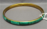 African Congo malachite gemstone bracelet.