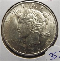 1923 Peace silver dollar. BU.