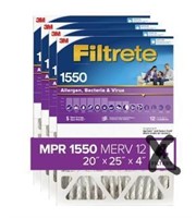 (1) Filtrete 20x25x4 Air Filter