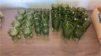 31 Pieces Of Green Glassware