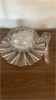 12 Cup Punch Bowl Set Platter Is 17in Wide