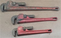 Pipe Wrenches: 1- 24" / 1- 18"  / 1- 14"
