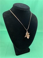 Sterling Silver Chain with Floral Pendant