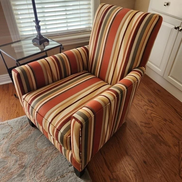 Jonathan Lewis Striped Armchair
