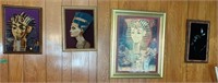 Egyptian Framed Art Pieces incl Needlework