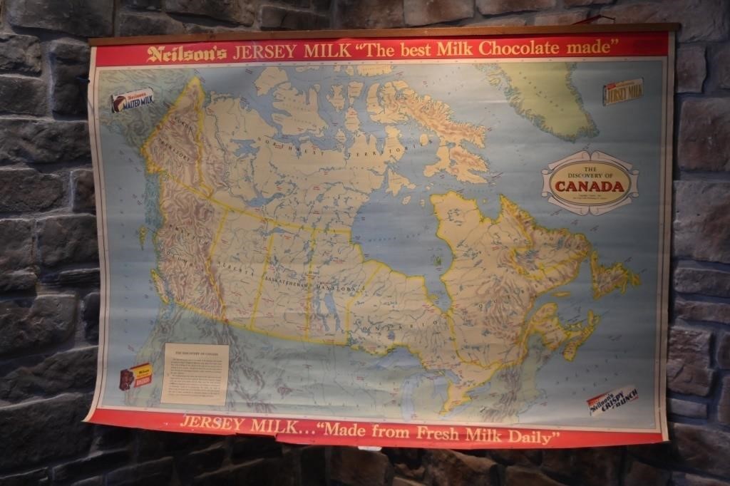 Ancienne carte géographique du Canada,