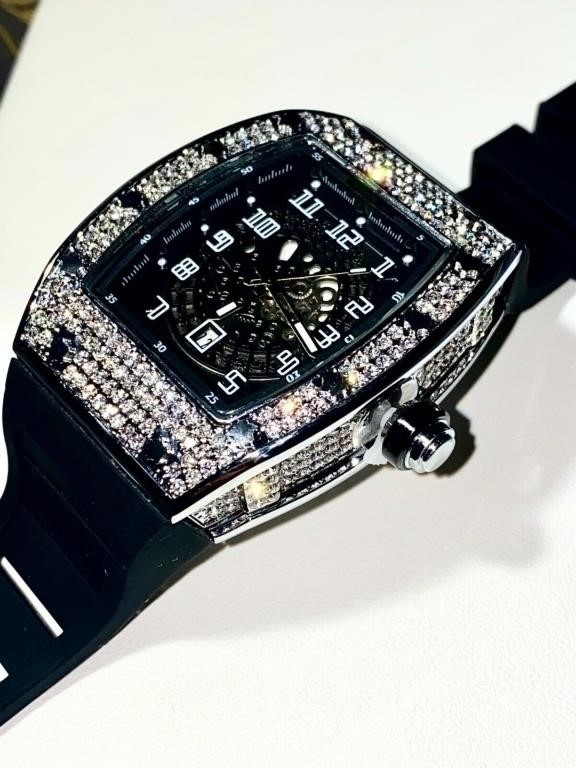 Fully Ice out Sport Iced Cz VVS Quality Rich Black