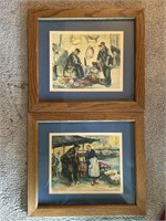 Two European Colored Engravings