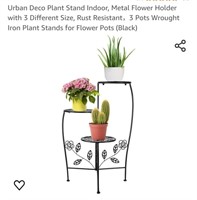 NEW Wrought Iron Plant Stand, Black

*some