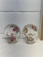 Victoria C&E Teacups and Saucers-VG