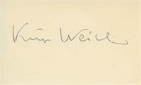 Composer Kurt Weill signature cut