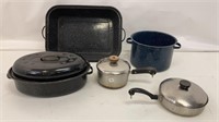 Farberware & Enamel Pots and Pans lot