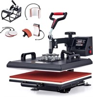 CREWORKS 15x15 Inch Heat Press Machine, 5 in 1