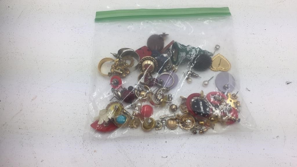 Baggie of Mismatched Earrings