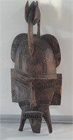 African carved wood mask 18" x 7"