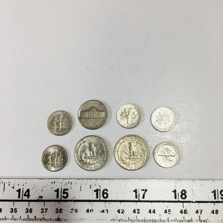 Lot Of 8 Assorted United States Coins