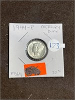 MS 64 1944 Silver Mercury Dime