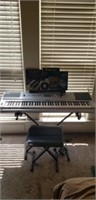 Yamaha Keyboard with Stand & Stool