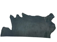 Black Cow Hide Genuine Leather / Suede Rug
