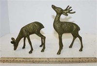 Brass Deer Figures