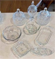 Assorted pattern glass pieces as pictured