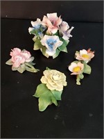 Capodimonte Porcelain Floral Pieces