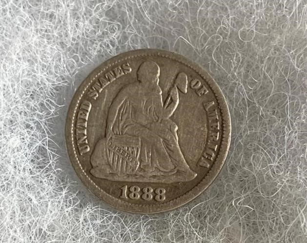 1888 S Seated Liberty Dime