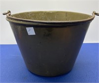 Vintage Brass Pot  13.5” w x 9.5 h