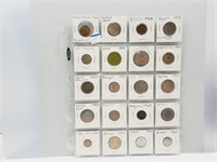 World Coins One Sheet in Flips