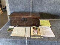 Old Wood Chest and Gardening Notes