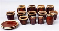 Hull Pottery Drip Glaze Mugs/Pitchers/Plates/S&P