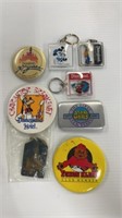 Vintage Disney pens and keychains
