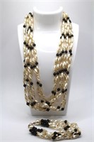Black Ivory Gold Necklace and Bracelet