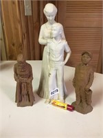 Assorted statues