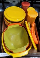 TUPPERWARE COLORED CONTAINERS & LIDS