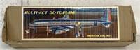 Rare Japan Tin Multi-Act DC-7C Plane & Box